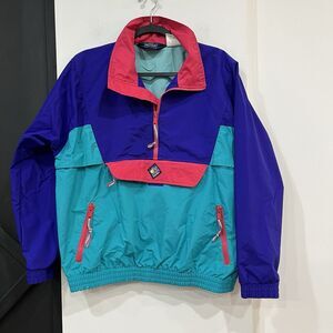 Vintage Retro Woolrich Woman Colorblock Pullover Windbreaker Sigmet Gear Medium